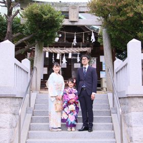 七五三　お参り　熊野神社　七五三お出掛け　七五三レンタル　高松市　香川県　写真館　フォトスタジオ