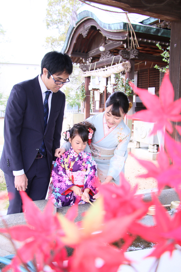 七五三　お参り　熊野神社　七五三お出掛け　七五三レンタル　高松市　香川県　写真館　フォトスタジオ