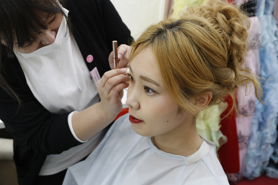 振袖撮影 着物撮影 着物メイク スタジオ撮影