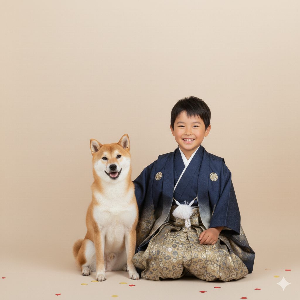 犬と一緒に七五三