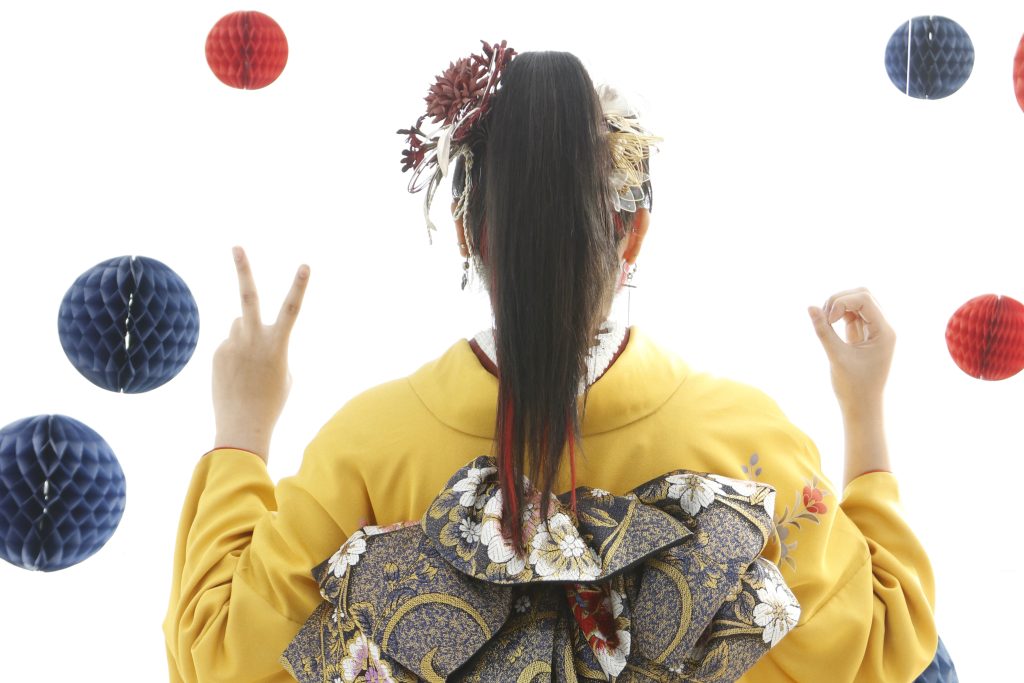 振袖　ヘアスタイル　ポニーテール