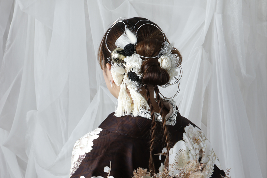 振袖レンタル　振袖前撮り　振袖　アリエル　宇多津　振袖ヘア