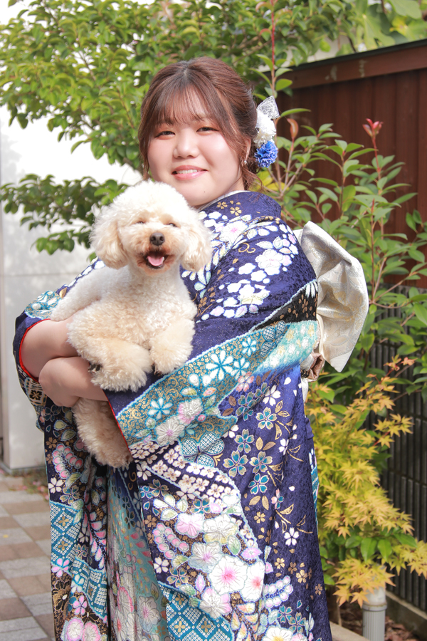 フォトスタジオ　写真館　記念撮影　　家族写真　振袖　ペット　犬　愛犬