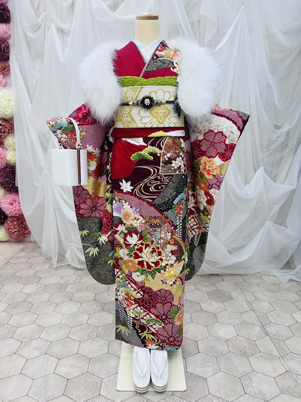 振袖レンタル　振袖　宇多津　アリエル　前撮り　撮影　古典　モダン　レンタル