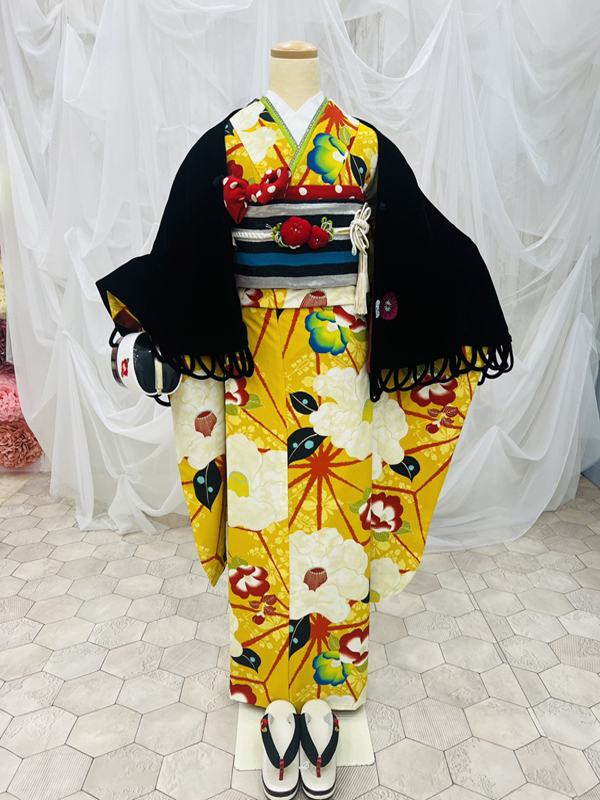 振袖レンタル　振袖　宇多津　アリエル　前撮り　撮影　古典　モダン　レンタル